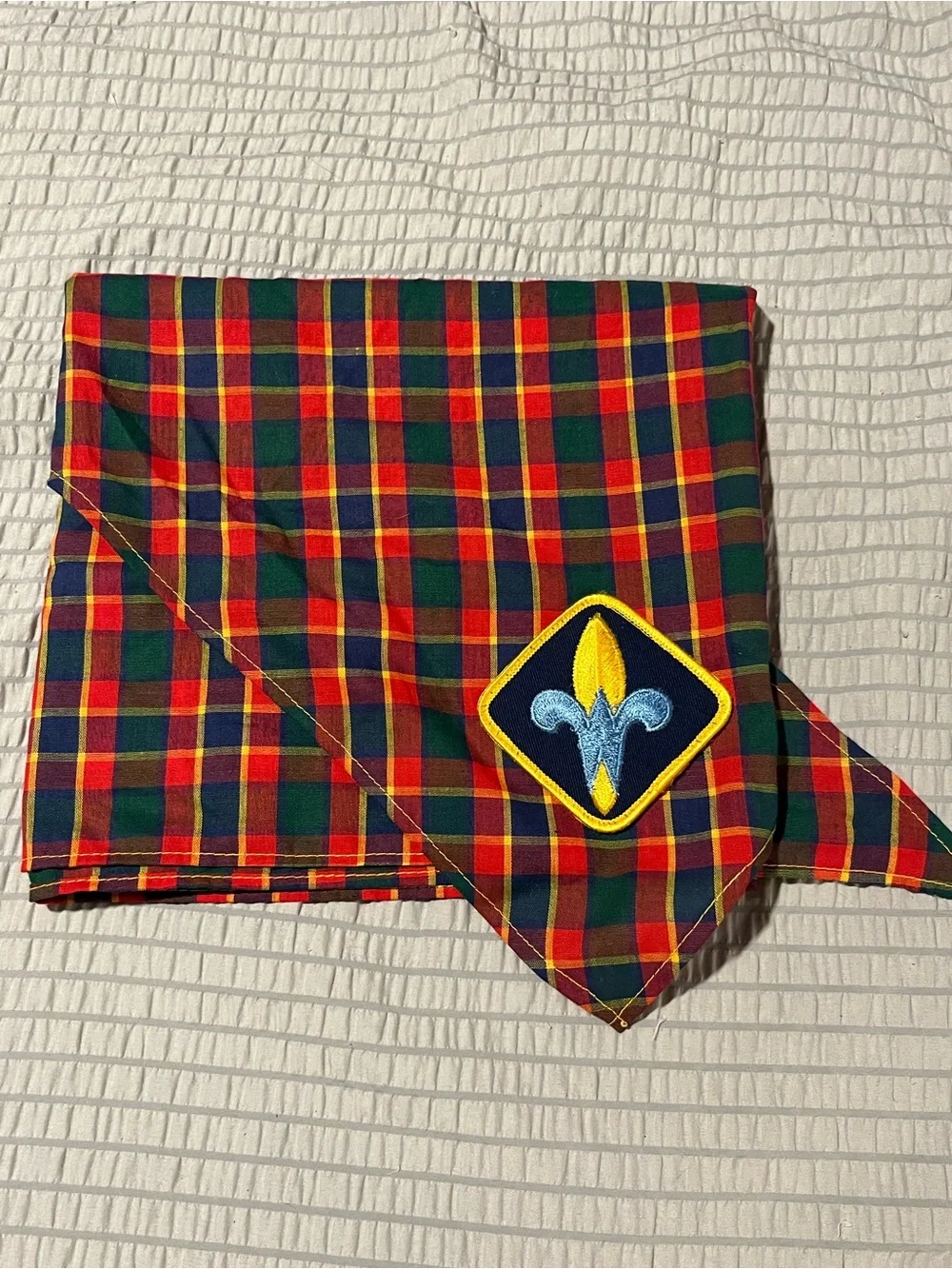 BSA Cub Scouts Plaid Neckerchief Bandana Scarf Uniform Accessory